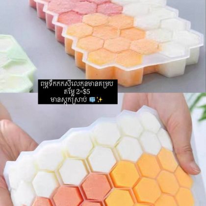 silicone ice mold with cover