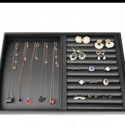 Necklace & Ring leather jewelry tray 2/set