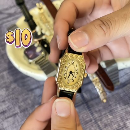 Vintage gold frame watch