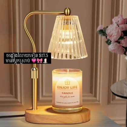 Wooden x Gold Candle Warmer