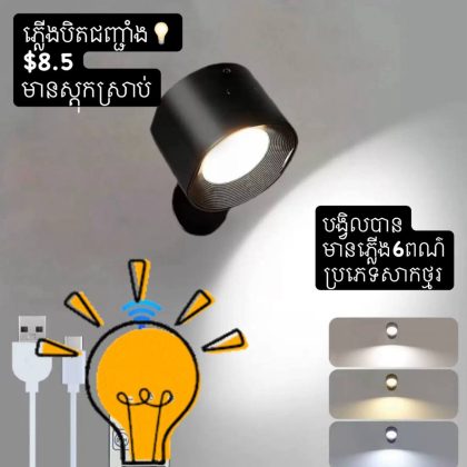 wall rotating lamp - black