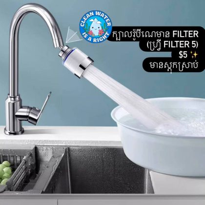 Rotating sink filter head