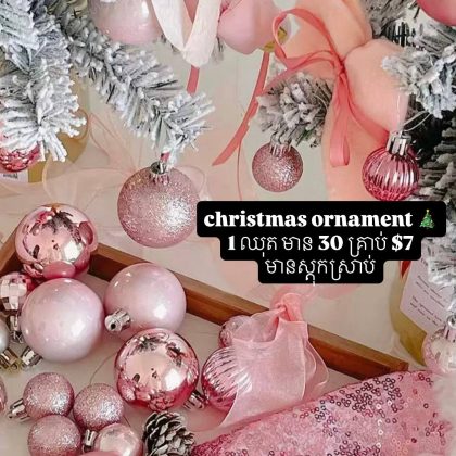 Pink christmas ornament